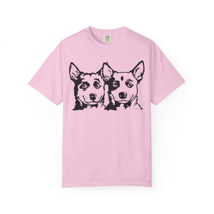 Cartoon Cowdogs Tshirt - Unisex Garment-Dyed