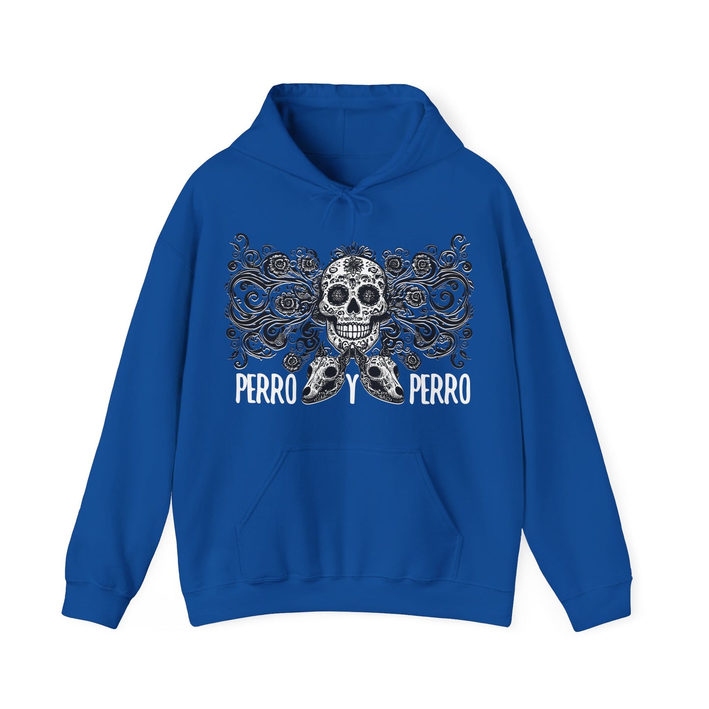 Perro y Perro Calavera Hoodie — Sugar Skull Dog Graphic Hoodie