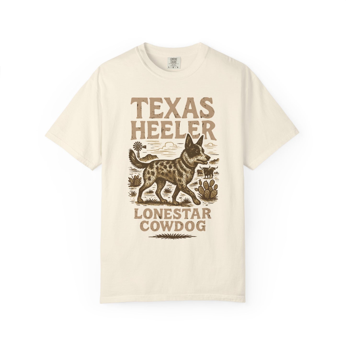 Texas Heeler Ranch Dog T-Shirt — Grit, Lightning & Loyalty