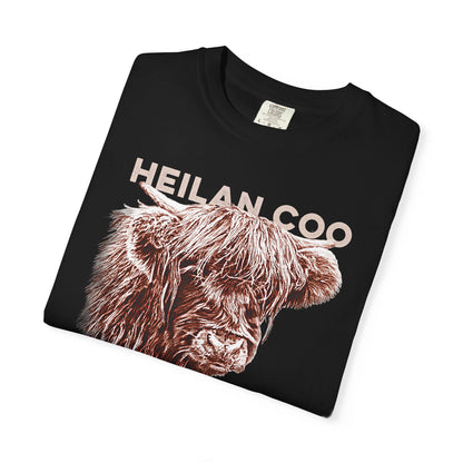 Scottish Highland Cow, Heilan Coo, Garment-Dyed T-shirt
