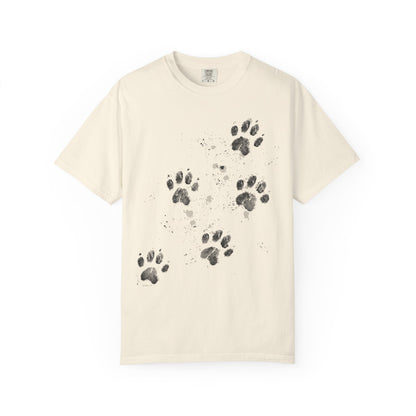 Dog Tracks T-Shirt - Unisex Garment-Dyed