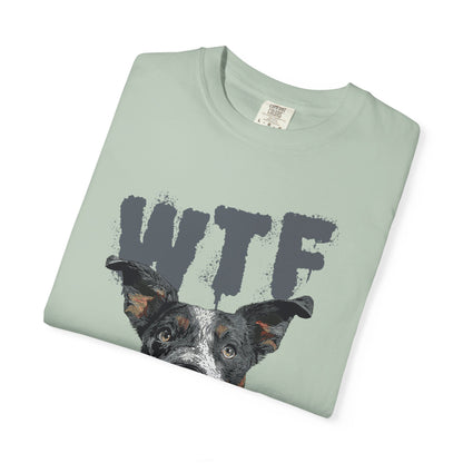 Cowdog Lover Tee with 'WTF, Where's The Food?' Funny Line