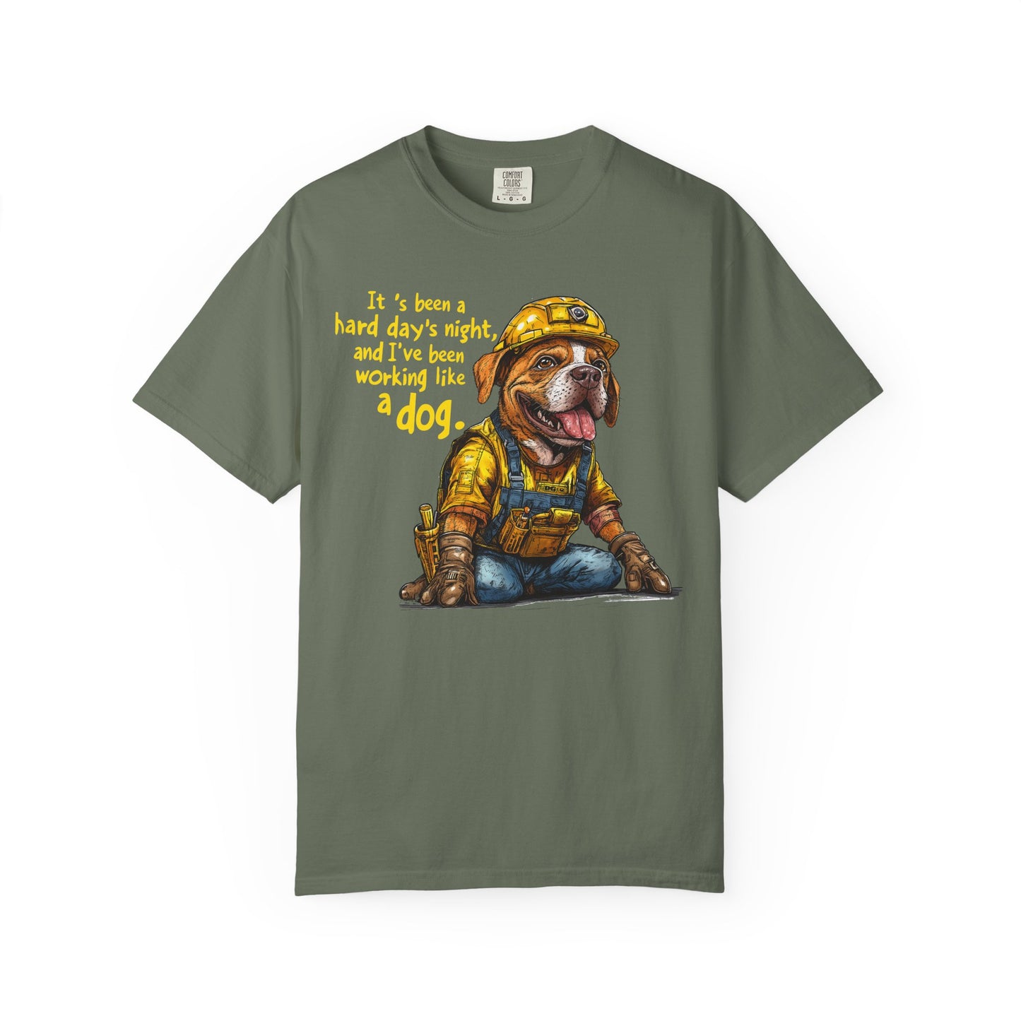 Hard Days Night, Construction Dog Super Soft Tee Shirt