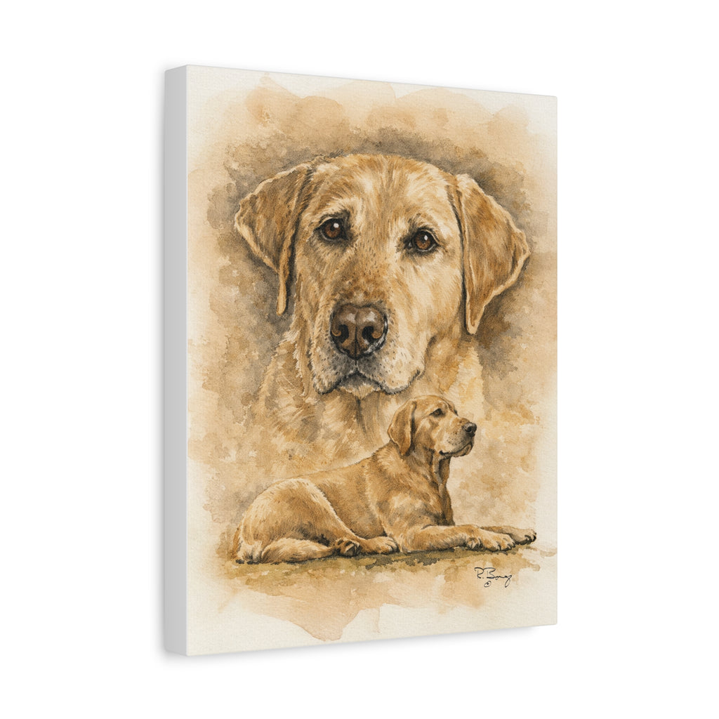 Yellow Lab Stretched Canvas Print — "Stella" Matte 1.25"