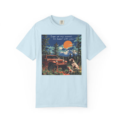 Best with You T-Shirt Dogs and Jeep