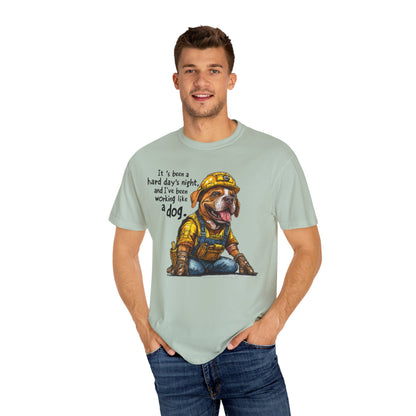 Hard Days Night, Construction Dog Super Soft Tee Shirt