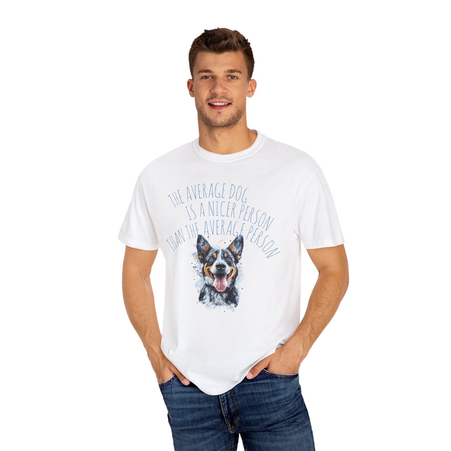 DOG LOVER T-shirt - The Average Dog is a Nicer Person Design