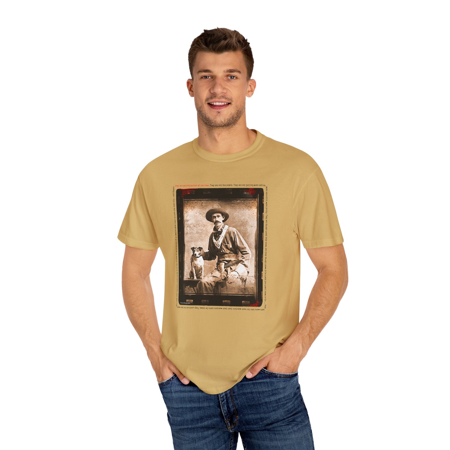 Vintage Cowboy and Dog 2 Puppy Tee Shirt