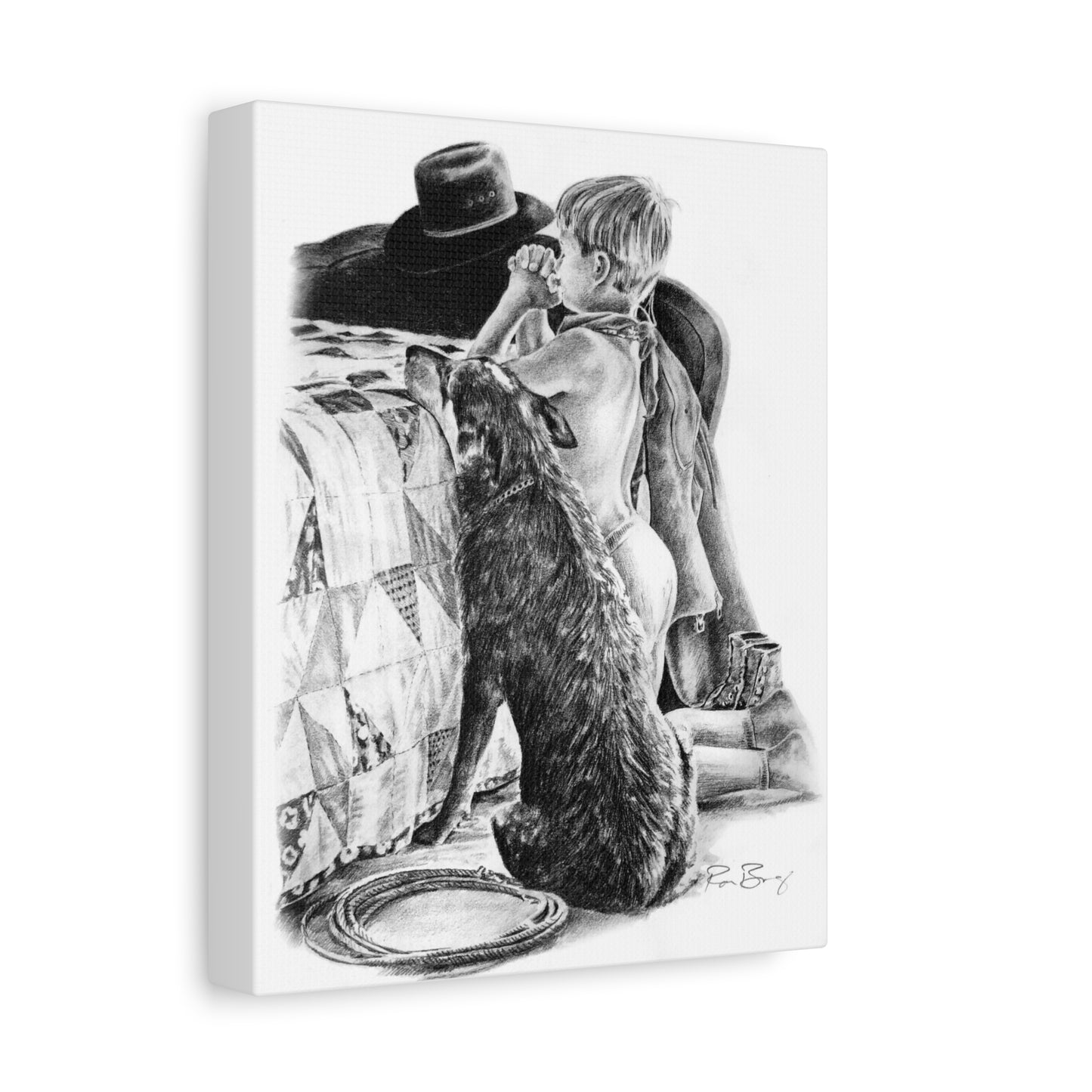 Prayer Partners Stretched Canvas