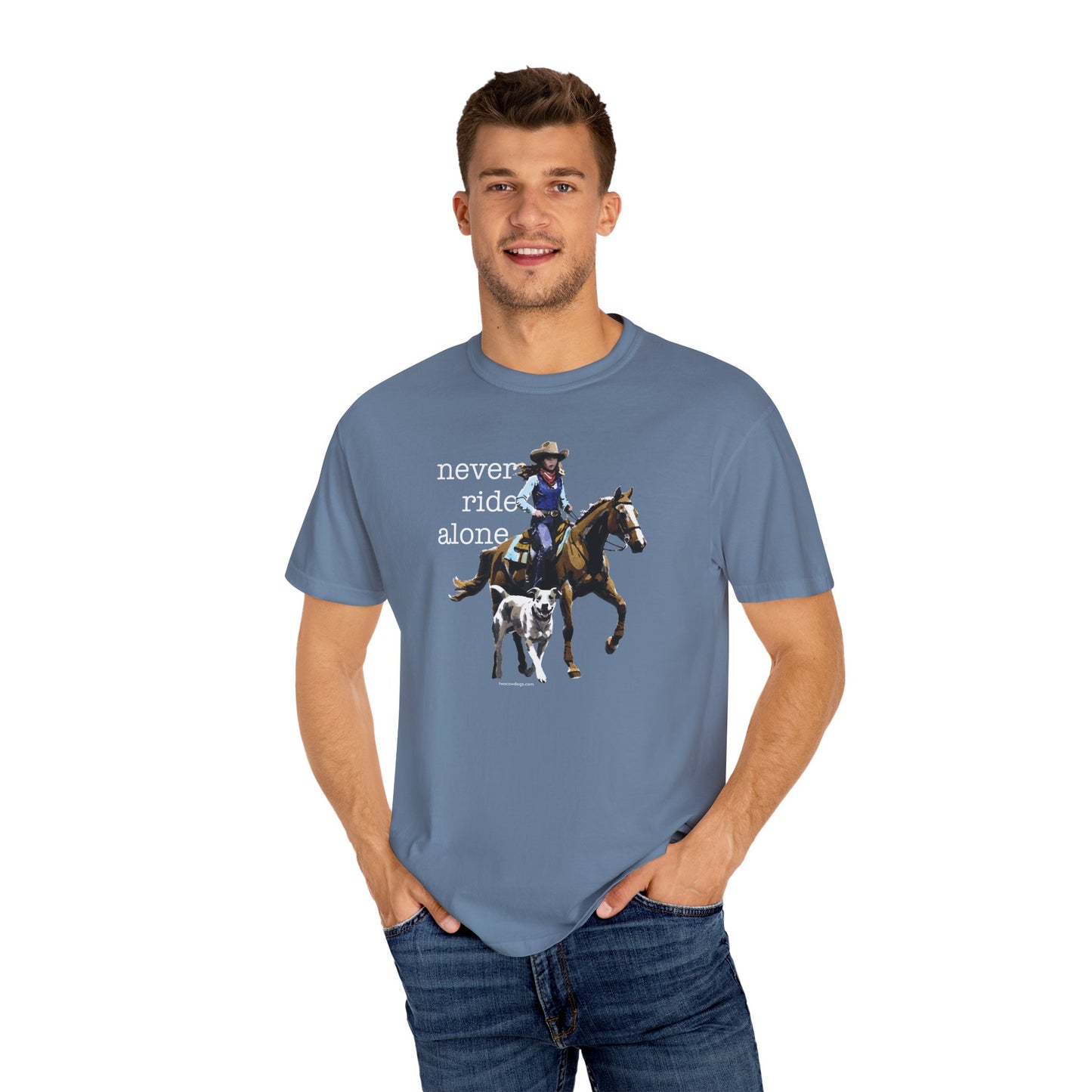 Never Ride Alone Cowgirl Tee Shirt