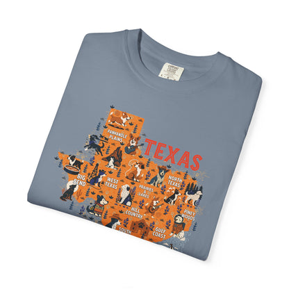 Texas Cowdog Country Map Tee