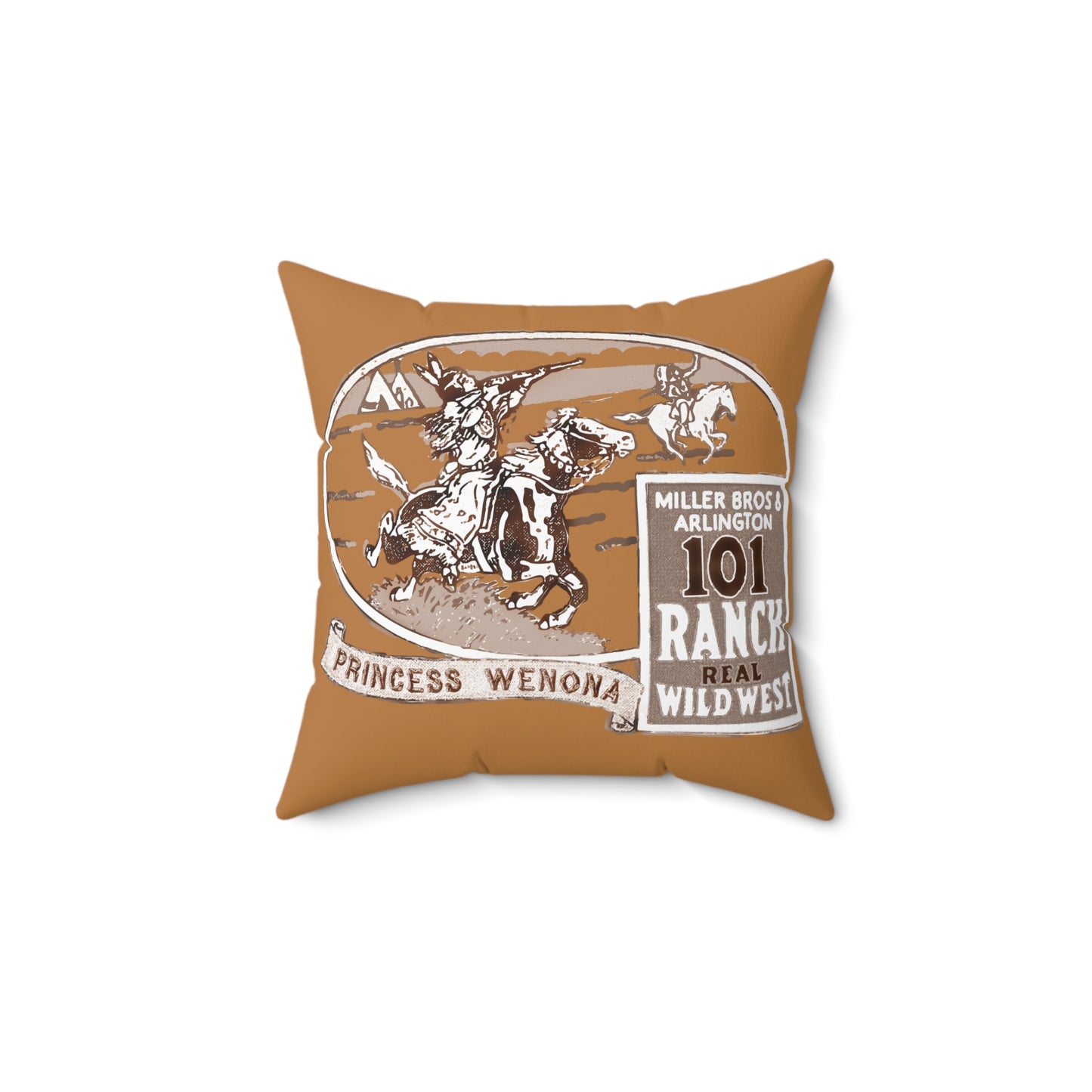 Square Pillow - Princess Wenona Pillow, 101 Ranch