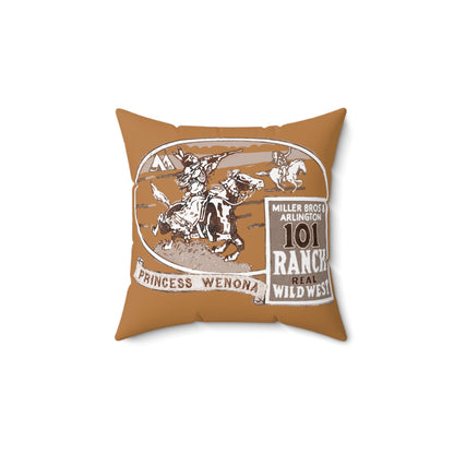 Square Pillow - Princess Wenona Pillow, 101 Ranch