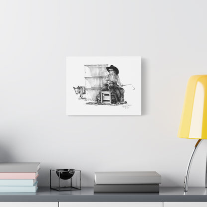 Future Barrel Racer, Rodeo Stretched Canvas