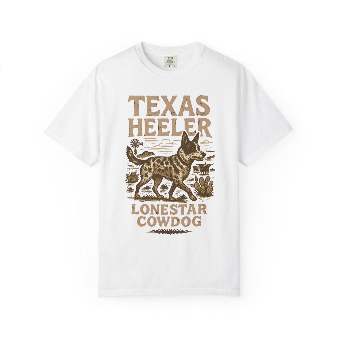Texas Heeler Ranch Dog T-Shirt — Grit, Lightning & Loyalty