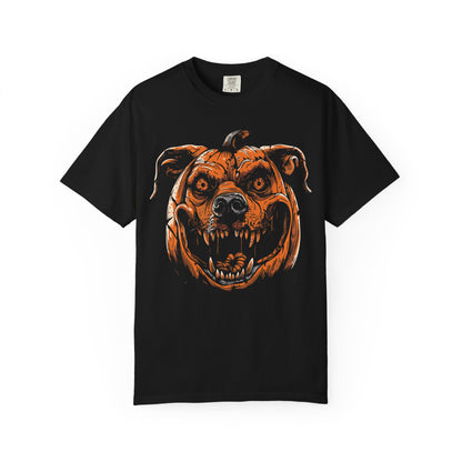 Scary Dog Pumpkin Head T-Shirt
