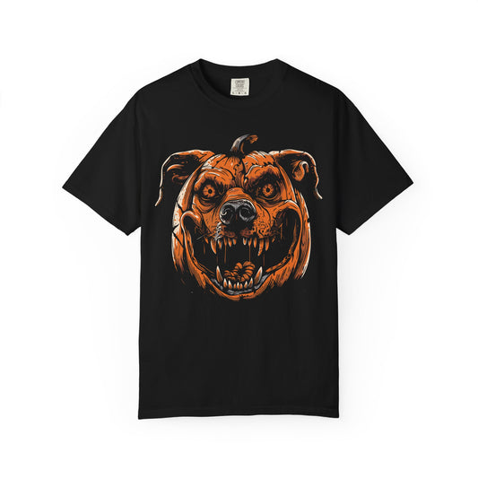Scary Dog Pumpkin Head T-Shirt