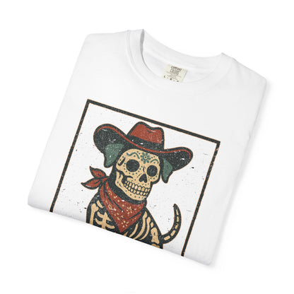 Copy of Bad to the Bone – Cowboy Skeleton Dog Tee