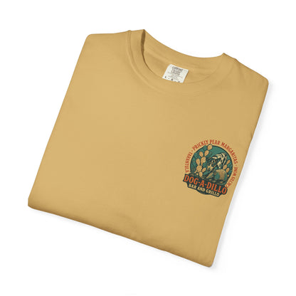 Dog-A-Dillo Armadillo Bar and Grillo T-Shirt, front and back