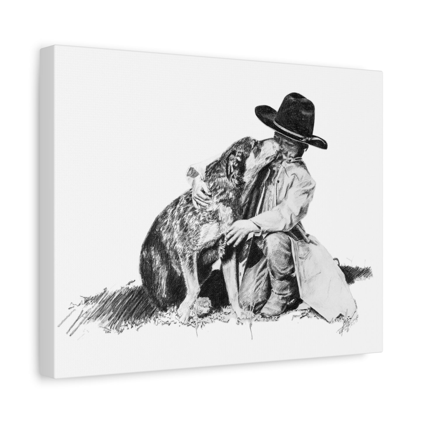 Justin's Heeler Stretched Canvas