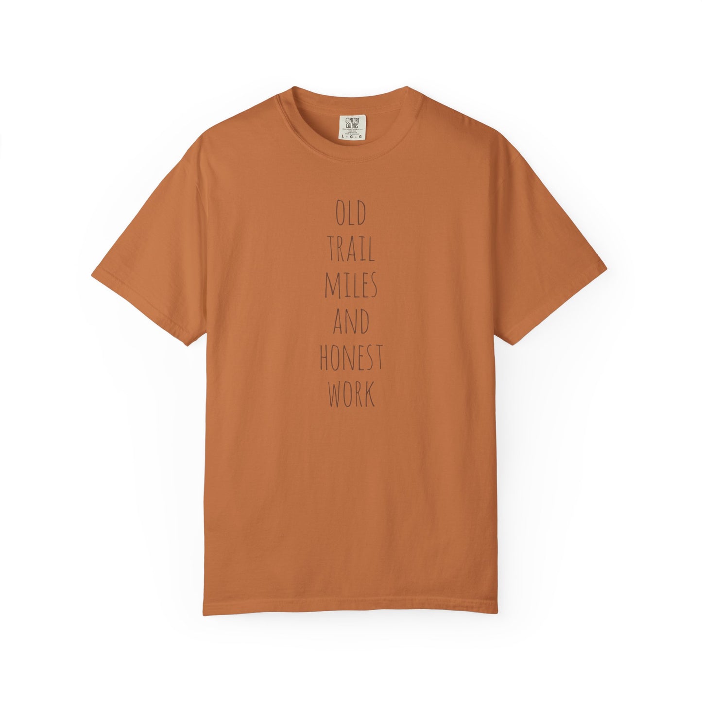 Old Trail Miles T-shirt, front and back design