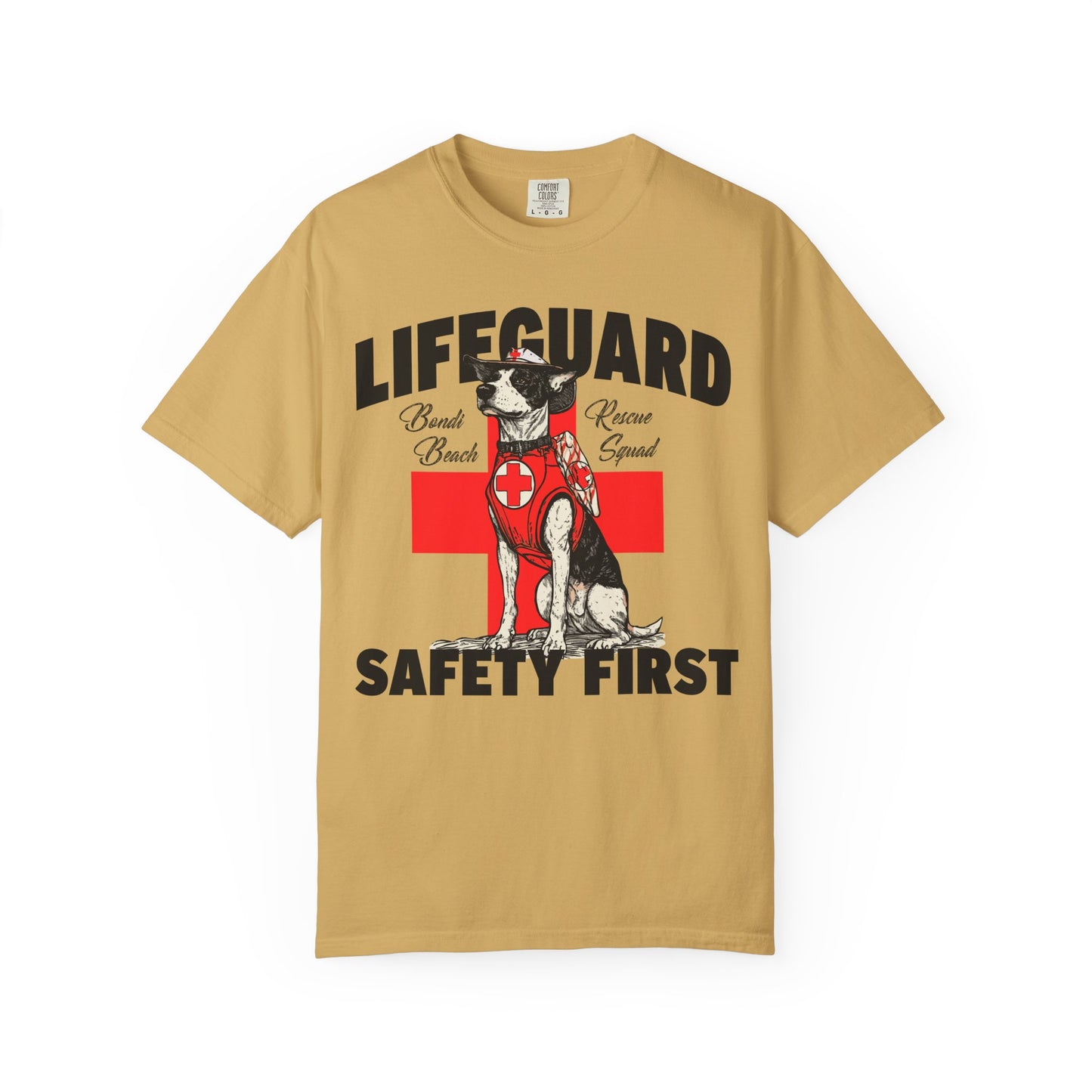 Lifeguard Dog Bondi Beach Garment-Dyed T-Shirt