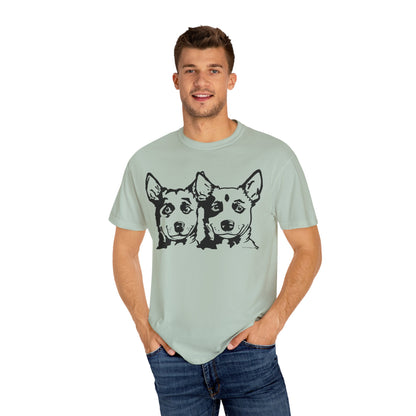 Cartoon Cowdogs Tshirt - Unisex Garment-Dyed