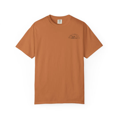 Dog-A-Dillo Armadillo Bar and Grillo T-Shirt, front and back