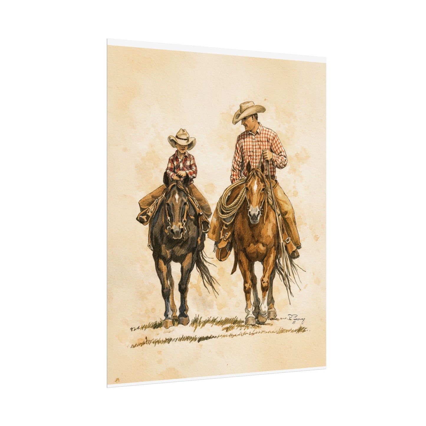 Father and Son Archival Print Poster