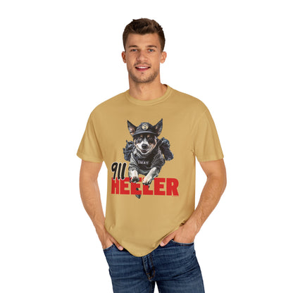 Heeler 911 Unisex T-shirt - Police Dog Design