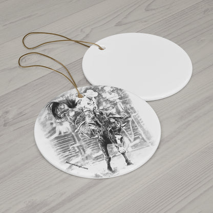 Bronc Rider Christmas Ornament