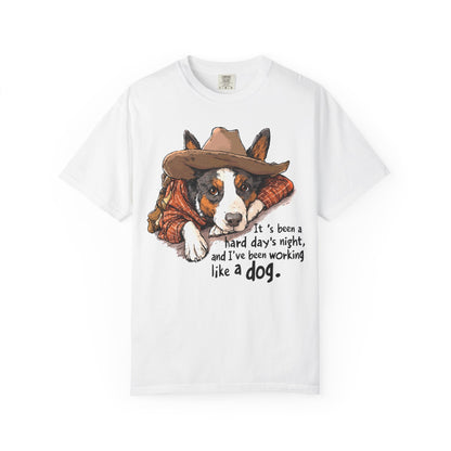 Garment-Dyed T-shirt Hard Days Night Cowdog Shirt