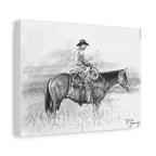 Pasture Cowboy, Custom Stretched Canvas
