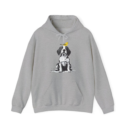 Beagle and Yellow Bird Soft Hoodie