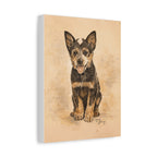 Heeler Pup, Australian Cattle Dog, Custom Stretched Canvas