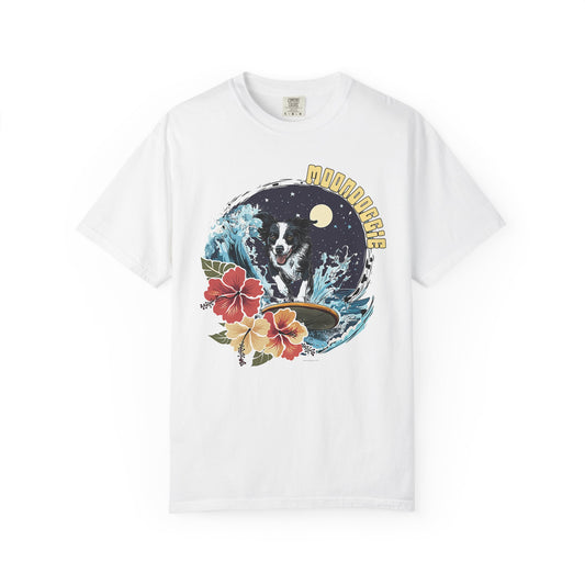 Summer Vibes Surfing Border Collie T-shirt - Unisex