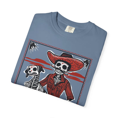 Dia De Los Muertos Skeleton Cowboy and Dog Unisex T-shirt