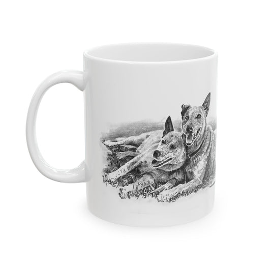 Two Cow Dogs Ceramic Mug 11oz