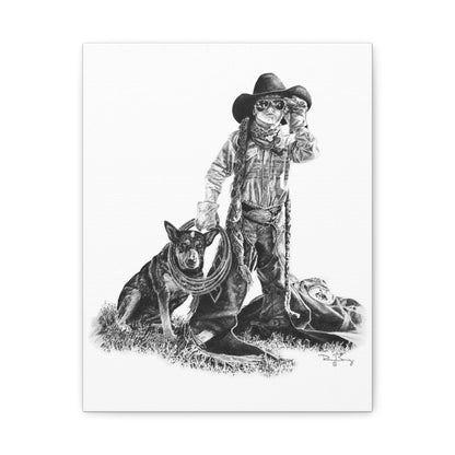 Future All-Around Cowboy Stretched Canvas