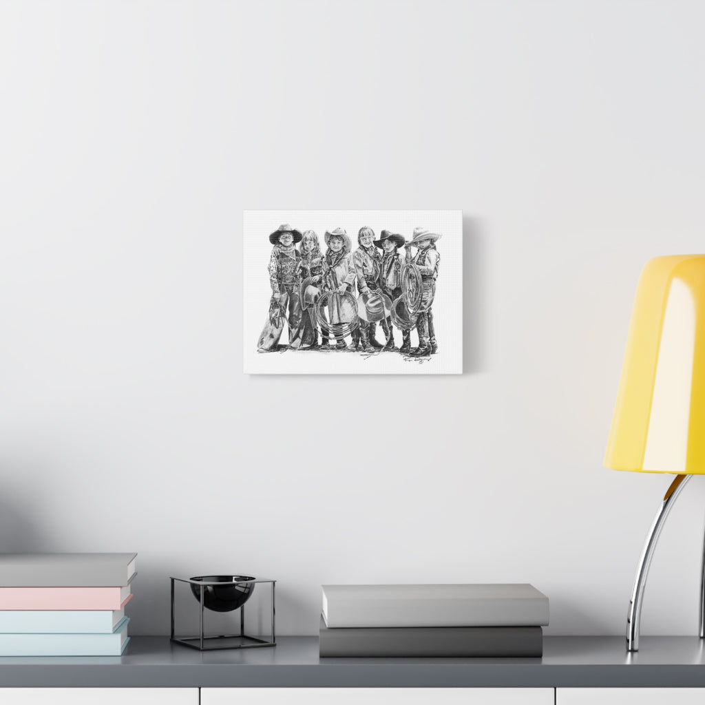 The Cowgirls Stretched Canvas Print