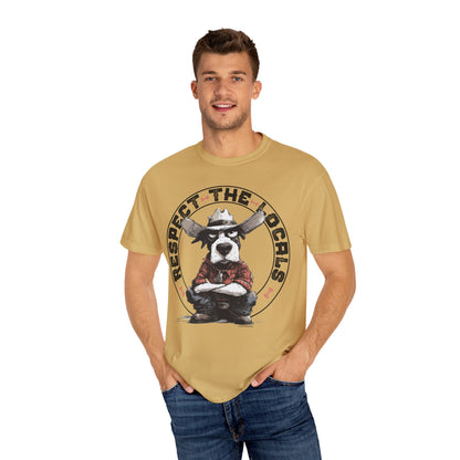 Respect the Locals T-shirt with Cowdog Design