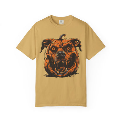 Scary Dog Pumpkin Head T-Shirt