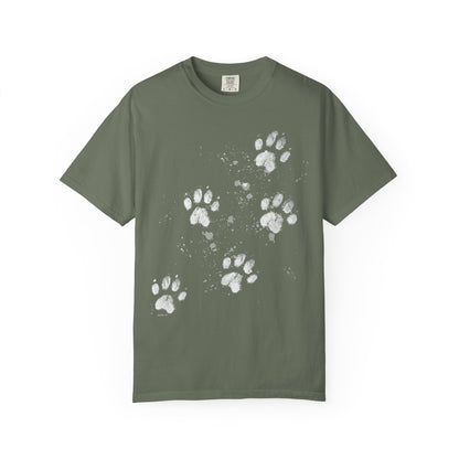 Dog Tracks T-Shirt - Unisex Garment-Dyed