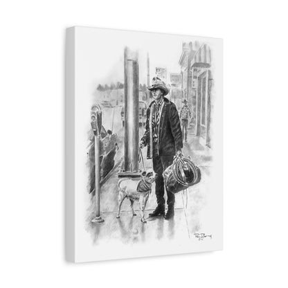 Montana Cowboy, Lewistown, Custom Stretched Canvas