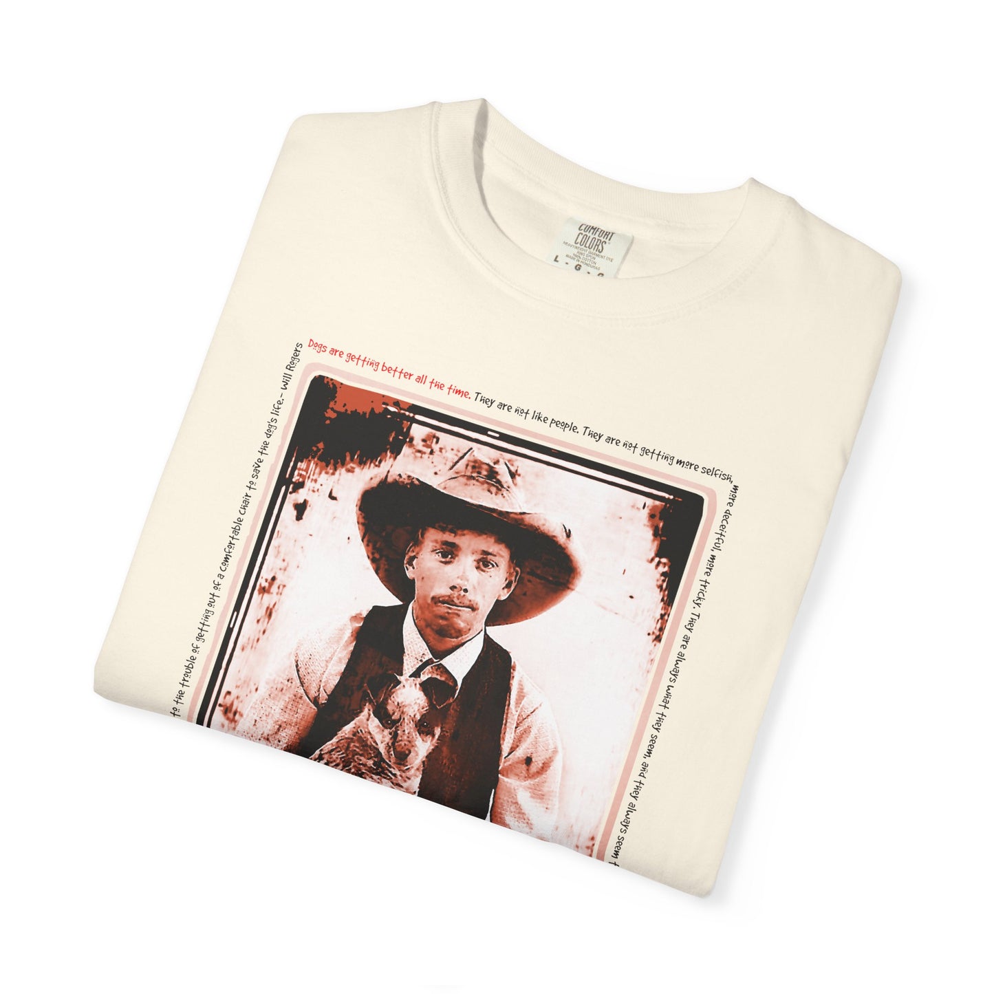 Vintage Cowboy and Heeler Puppy Tee Shirt