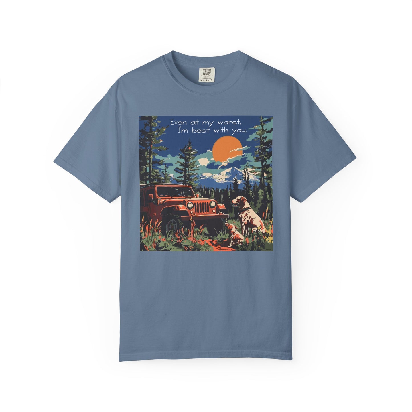 Best with You T-Shirt Dogs and Jeep