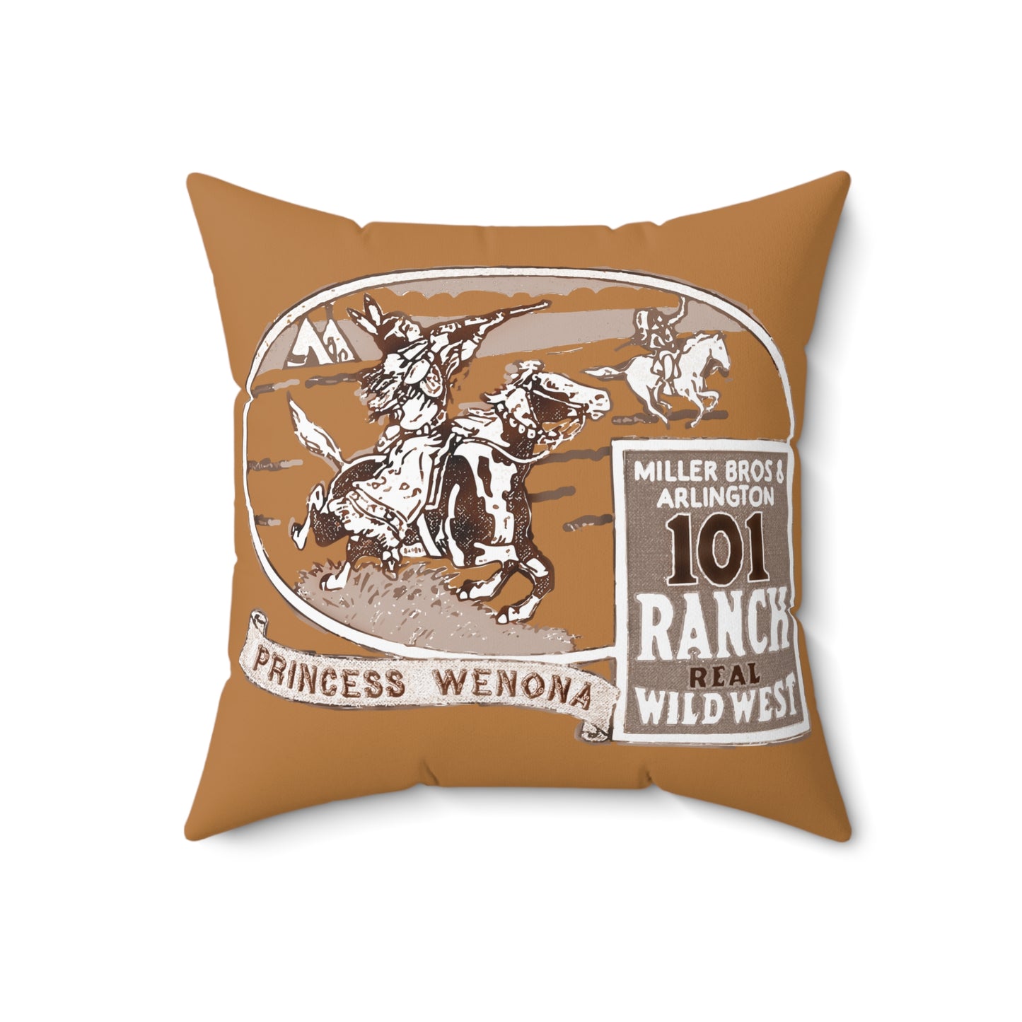 Square Pillow - Princess Wenona Pillow, 101 Ranch