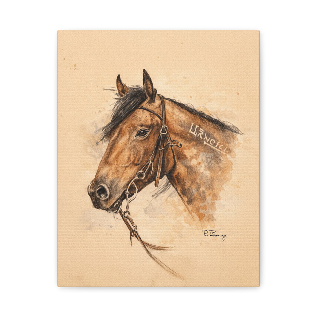 Mustang Stretched Canvas Art