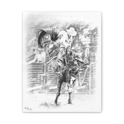 Canvas Print - Rodeo Saddle Bronc Rider