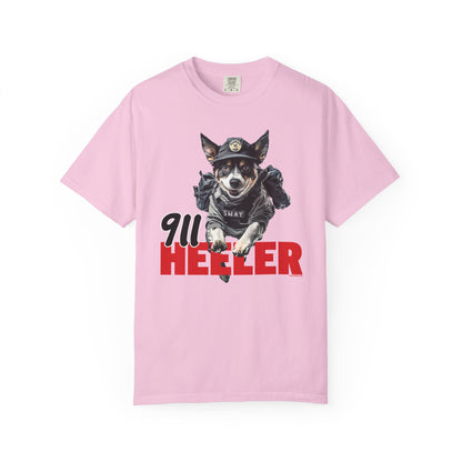 Heeler 911 Unisex T-shirt - Police Dog Design